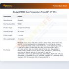 Blodgett 18588 Oven Temperature Probe 36" 31" Wire