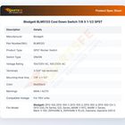 Blodgett BLM5133 Cool Down Switch 7/8 X 1-1/2 SPST