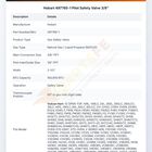 Hobart 497765-1 Fryer Pilot Safety Valve 3/8"