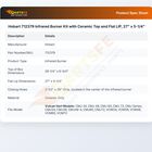Hobart 712379 Infrared Burner Kit W/Ceramic Top & Flat LIP 27" X 5-1/4"