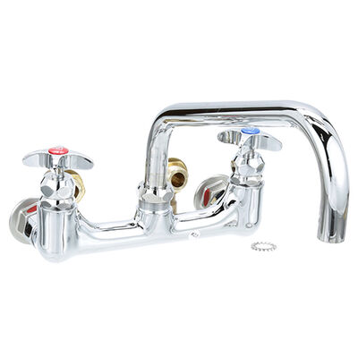 T&S Brass B-0290 8" Wall Faucet , 12"Spt,Leadfree