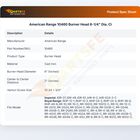 American Range 10460 Burner Head Cast Iron 6-1/4" DIA