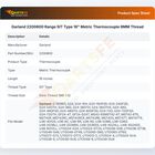 Garland 2200600 Range SIT Type 18" Metric Thermocouple 9MM Thread