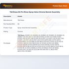 T&S Brass 8A Pre Rinse Spray Valve Chrome Bonnet  Assembly