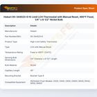 Hobart 00-344523-6 Hi-Limit LCH Thermostat W/Manual Reset 490&deg;F Fixed 1/4" x 6-1/2" Nickel Bulb