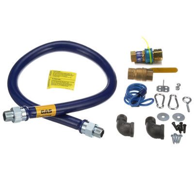 Dormont 1675KIT48 Gas Connector Hose Kit Blue 3/4" DIA 48"