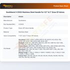 Southbend 3-DV02 Stainless Steel Handle For 1/2" & 2" Draw Of Valves