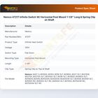 Nemco 47217 Infinite Switch W/ Horizontal Post Mount 1-1/8" Long & Spring Clip on Shaft