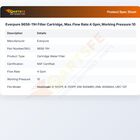 Everpure 9656-11H Filter Cartridge Max Flow Rate 4 Gpm Working Pressure 10