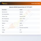 Allpoints 581094 Solenoid Valve 1/2" FPT 225&deg;F