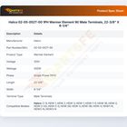 Hatco 02-05-052T-00 1PH Warmer Element W/ Male Terminals, 22-3/8" X 6-1/4"