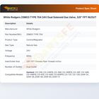 White Rodgers 25M03 TYPE 704 Dual Solenoid Gas Valve 3/8" FPT IN/OUT TYPE 704 24V