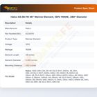 Hatco 02.08.110 48" Warmer Element, 120V 1100W, .260" Diameter