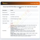 Vulcan Hart 00-817233 Water Level Probe W/ 1-1/2" Under Nut Thread,3/8" MPT