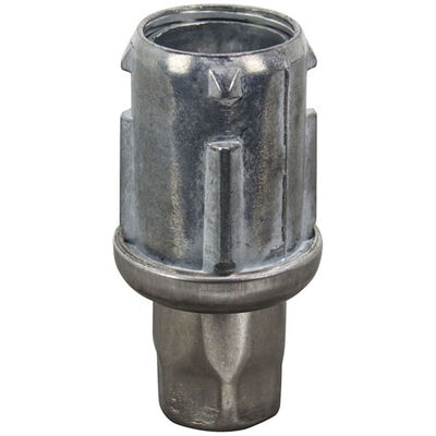 Jackson 5340-108-01-03 Polished Stainless Steel Bullet Foot with Hex Base, 1-1/2H X 1-3/8" D