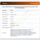 Jackson 5945-002-74-20 Contactor 2 Pole W/1/4" Male Tab Terminals & 1-5/8" MT CTRS 208/240V