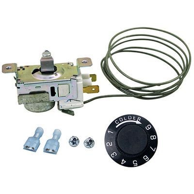 TRUE 800386 Refrigerator Cold Control W/ Dial & Mounting Screws 14.2 to 24.1 F TEMP 42" Capillary Slot Stem 1/4" Female Push-Ons