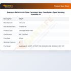 Everpure EV9655-08 Filter Cartridge Max Flow Rate 4 Gpm Working Pressure 10