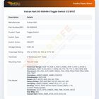 Vulcan Hart 00-906444 Toggle Switch 1/2 SPST