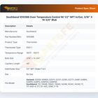 Southbend 1010398 Temperature Thermostat Control W/1/2" NPT In/Out 3/16" X 14-3/4"