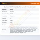 Southbend 1199576 Pilot Burner NAT/LP Gas W/Flame Pattern 3-Way 1/4"