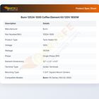 Bunn 12524-1000 Automatic Brewer Coffee Element Kit 1800W 120V