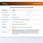 APW 2N-55441 Warmer Heating Element 208/240V 1200/1600W