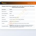 Blodgett 21097 SS Door Handle 22-3/4" X 7/8" OD, 1/4-20 X 3/4" PHIL Round Head Screws W/ Star Washer