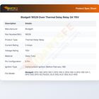 Blodgett 16529 Oven Thermal Delay Relay 3A 115V