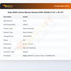 Duke 2946-2 Dome Warmer Element 208V 1000W, 8-1/2" x 16-1/2"