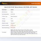 Hatco 02-08-110 48" Warmer Element, 120V 1100W, .260" Diameter