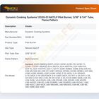 Dynamic Cooking Systems 13339-01 NAT/LP Pilot Burner, 3/16" & 1/4" Tube, Flame Pattern