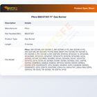 Pitco B8037301 Gas Burner 11"