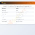 Kairak 14718-DOORGASKET Gasket 20-9/16" X 22-15/16"