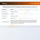 Middleby Marshall A23778 Dishwasher Inside Short Curtain, 22-5/8" X 9"