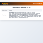 Hobart 441235 Temperature Probe 1/4" X 4"