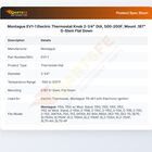 Montague EV1-1 Electric Thermostat Knob 2-1/4" DIA, 500-200F, Mount .187" D-Stem Flat Down