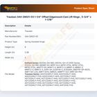 Traulsen 344-29021-03 1-1/4" Offset Edgemount Cam Lift Hinge , 5-3/4" x 1-1/16"