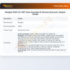 Blodgett 10387 1/2" MPT Valve Assembly W /Chrome Knob and L-Shaped Handle