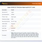 Legion 407810 Signal Light Red 1/2" 250V