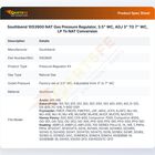 Southbend 1053900 NAT Gas Pressure Regulator, 3.5" WC, ADJ 3" TO 7" WC,  LP To NAT Conversion