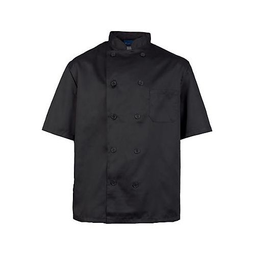 Allpoints 1053XL Kng Xl Mens Chef Coat Black Short Sleeve