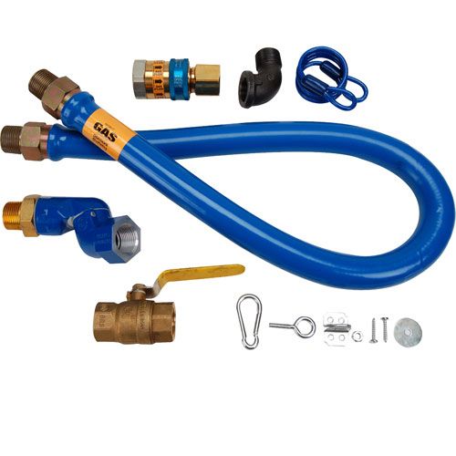 Dormont 16100KITS48 48" Plastic Gas Hose, Ball Valve 