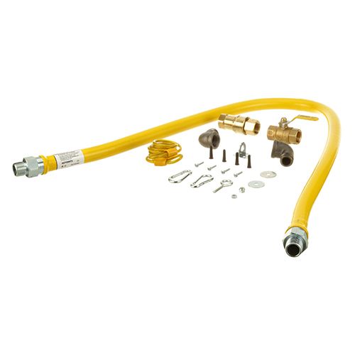 Dormont 44-S0410-60 3/4" X 60" S/S Yellow Gas Hose, quick disconnect