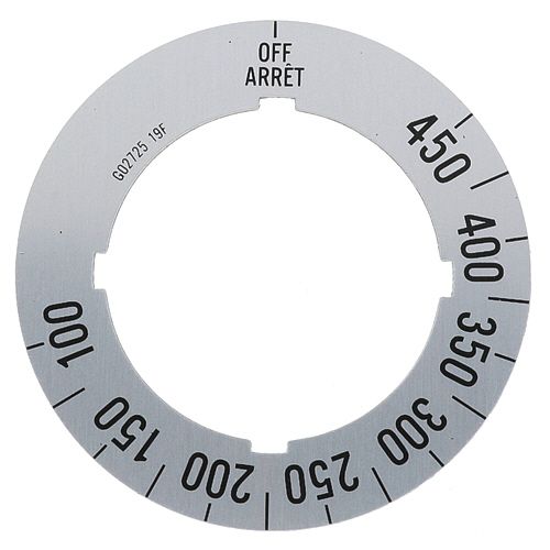 Garland G02725-19 Dial Overlay Insert ,Off-100-450