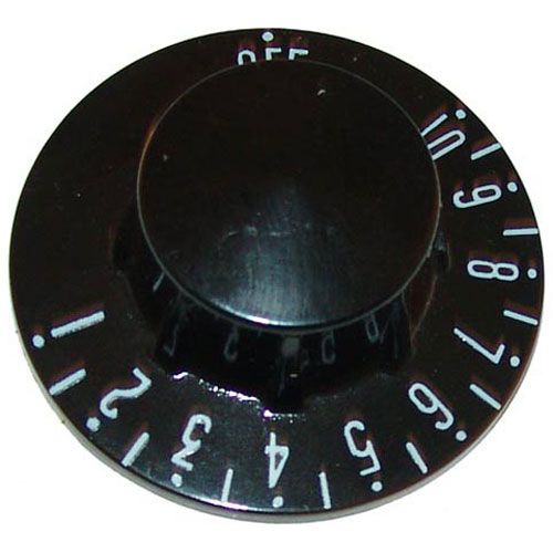 Groen GR2868 Black T star knob with whiteprint, 2-1/4" DIA,Off-10-1 