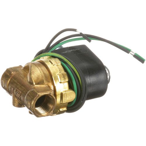 Hobart 857443-1 Steamer Solenoid Valve W/ 18" Coil Wire Leads, 1/2" FPT 