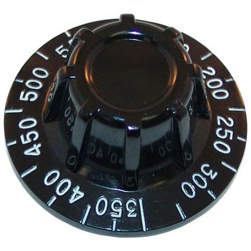 Jade Range 3026500000 Oven Flat Down Thermostat Knob 2-1/2" DIA, 150-550F, Mount .290", Position 4 Way