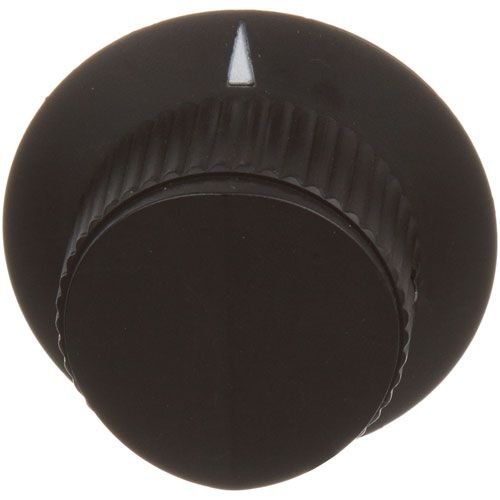 Market Forge 98-6046 Black Indicator Knob W/White Arrow 1-7/8", 1/4" Hole With 2 Set Screws