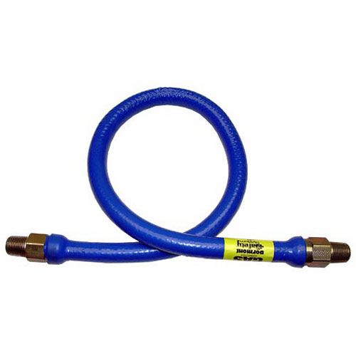 Nieco 9165-A Blue Plastic Coated Gas Hose W/ Male Swivel Ends, 1/2" MPT X 36" 